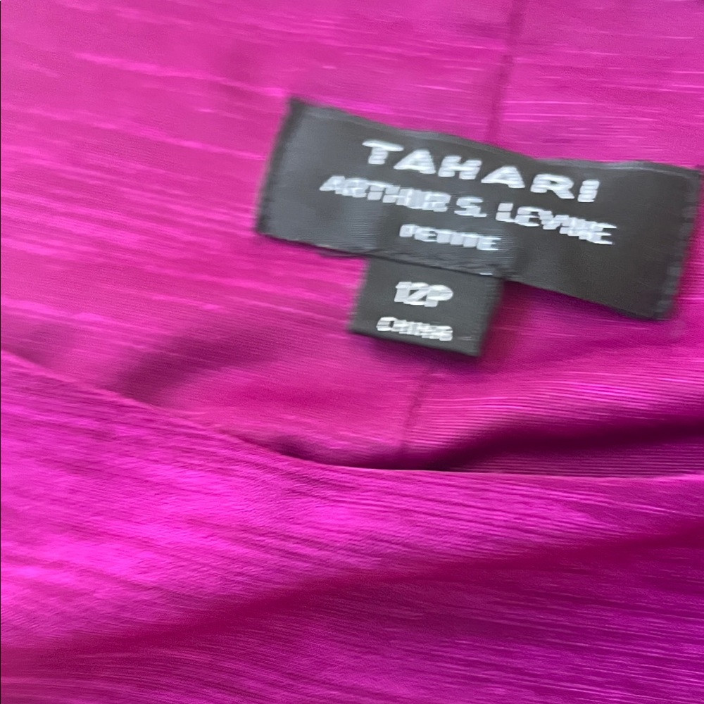 Tahari Magenta Long Sleeve Dress - Picture 10 of 11